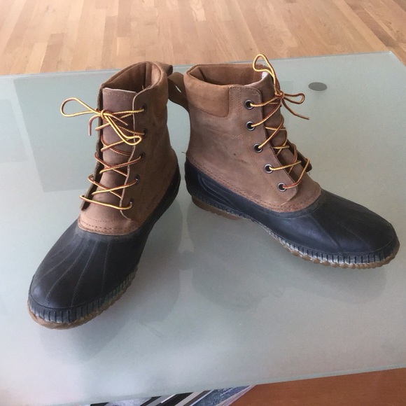 Sorel Mens Cheyanne II Lace Up Brown Black Waterproof Duck Rain Snow Boots 13 LN - Picture 2 of 6